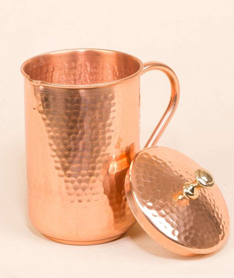 Ishalife Hammered Copper Water Jug - 1.5 Liters