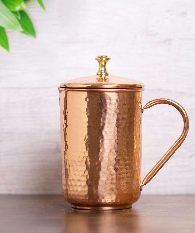 Ishalife Hammered Copper Water Jug - 1.5 Liters