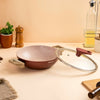 MACclite Butter Scotch Die Cast Non Stick Triumph Kadai With Glass Lid, Induction Base