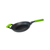 MACclite Ironium Cast Iron Pre-Seasoned Frying Pan With Long & Side Handle and Silicone Grips