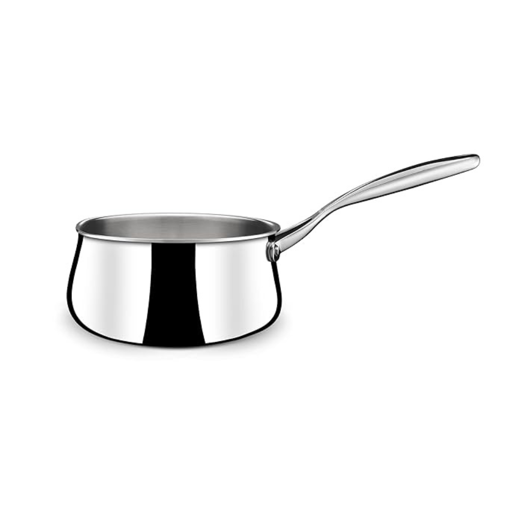 Stahl Artisan Triply Stainless Steel Saucepan With Lid | Sauce Pan Induction Base | Milk Pan | Tea Pan Stainless Steel | 1 L | 14 Cm