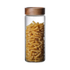 Femora Kitchen Storage Jars Borosilicate Glass With Wooden Lid Air Tight Jar | 750 Ml | Pack of 1 | Transparent