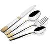 FnS  24 Pcs 24K Gold Plated Cutlery Set with Stand