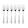 FnS Madrid 6 Pcs Stainless Steel Dinner Fork Set Hammer Finish