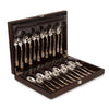 FnS Imperio 24K Gold Plated 24 Pcs Cutlery Set with Wooden Box