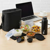 CELLO MF Glassy Pro Lunch Box with Jacket For Office, Black