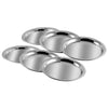 Vinod Kraft Round Stainless Steel Thali Set of 6 Pcs (30 Cm Dia)