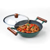 The Indus Valley Titanium Reinforced Enamel Coated Cast Iron Kadai 2.3 litres