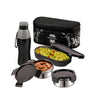 CELLO Gemini Lunch Box Gift Set of 3 Pieces with Bag for Office Use Black
