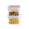 CELLO Airlock Square Pet Storage Jar for Kitchen Set of 2 Pcs 450ml Transparent