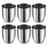 Kraft Premium Stainless Steel Glass Set of 6-350ml Each (Silver)