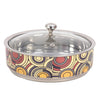 UMAI Double Walled Insulated Serving Casserole 1.5L Stainless Steel Hotpot Glass Lid Coaster