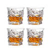 UMAI Whiskey Glasses Set of 4 (280ml) | Lead Free | Elegant Design | Transparent