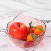 UMAI Borosilicate Glass Salad Bowl 670ml Pink Elegant Design Serving Platter Snack Serving Bowl