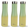 The Better Home Splash Stainless Steel Water Bottle 1 Litre | Pack of 3 | Dual Lemon Green