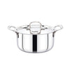 PrayLady Triplus Triply Stainless Steel Stockpot with Lid Multi-Purpose Casserole Biryani Pot Induction Gas