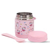 House of Quirk 304 Stainless Steel Baby Feeding Bowl with Spoon - (Pink Unicorn)
