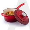 Agaro Royal Enamelled Cast Iron Sauce Pan with Lid  - 1.9 Liter