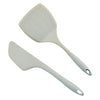P-Plus International 2 Pieces Silicone Pancakes Shovel Wide Spatula Turner Nonstick Grey