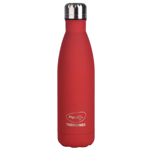 Pigeon by Stovekraft Aqua Scarlet Stainless Steel Double Cold Retention - 750 ml (Red)