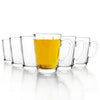 Cello Caroline Glass Tea Cup with Elegant Design 160ml, Set of 6 Clear