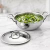 SOLARA TriPly  22Cm Stainless Steel Kadai with Lid | Induction Ready | Premium Cookware