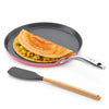 Asai Ceramic Non Stick Dosa Tawa 28cm with Silicone Spatula - Pink