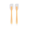 P-Plus International Silicone Spatulas Rubber Spatula Heat Resistant Seamless Orange Set of 2