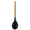 Woodtula Silicone Cooking Utensils Kitchen Utensil Set Heat Resistant Wooden Handles Black