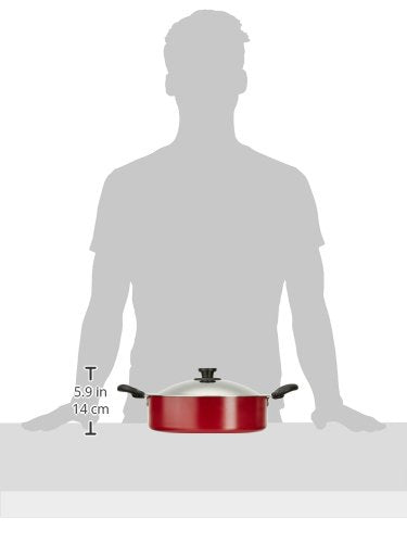 Pigeon By Stovekraft Non Stick Biriyani Pot with L| 5 Litres| Red |Aluminium