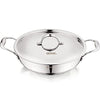 Allo Triply Stainless Steel Kadhai with Handles Perfect Kadhai for Curry 20cm 1.5 litres 20cm 1.5 litres