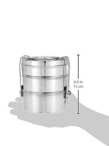 Neelam Clipper Stainless Steel Tiffin Box Set, 3 Container - 390 gms