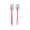 P-Plus International Silicone Spatulas Rubber Spatula Heat Resistant Seamless One Piece LightPink Set of 2