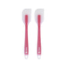 P-Plus International Silicone Spatulas Rubber Spatula Heat Resistant Seamless DarkPink Set of 2