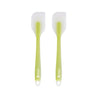 P-Plus International Silicone Spatulas Rubber Spatula Heat Resistant Seamless Green Set of 2