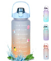 House of Quirk 2 liter 3D Sticker Water Bottle - Blue/Orange