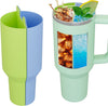 House of Quirk 2-in-1 Drink Separator Silicone Liner Compatible with Stanley Cup 1200ml - (Green/Blue)