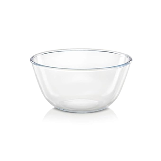 Borosil Tuff Borosilicate Glass Mixing Bowl | 500 ml | Oven and Microwave Safe