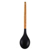 P-Plus International Wooden Handles Non Toxic Silicone Turner Spatula Spoon Kitchen Black