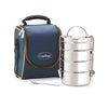 Neelam Stainless Steel Dura Hot Food Carrier 4 Tier 8 Inch Big Container Lunch Box - 980 gms