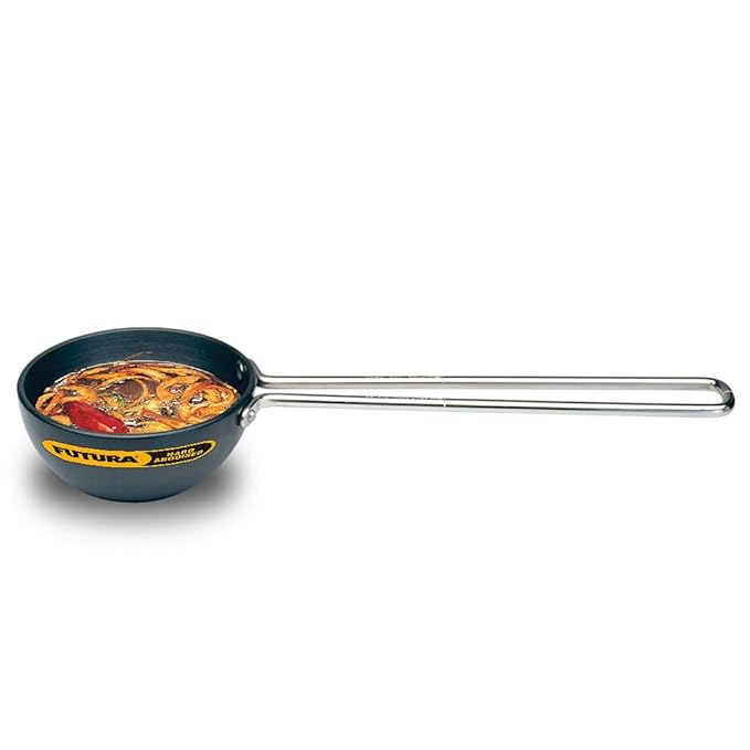 Hawkins Futura 1 Cup Tadka Hard Anodised Spice Heating Pan, 240 ml Black Aluminium