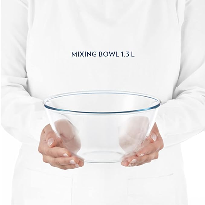 Borosil Glass Serving & Mixing Bowls With Lids | Oven & Microwave Safe Bowls | Set of 3