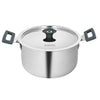 Borosil Cookfresh Tri-ply Stainless Steel Cook & Serve Casserole With Lid | Induction Friendly | 2.2 Litres | 18 Cm