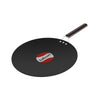 Tuffware Hard Anodised Punjabi Tawa 25cm for Roti Paratha Chapati Tawa Wooden Handle Metal Spoon 4mm Thickness