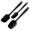 P-Plus International 3 PCS Silicone Kitchen Cooking Utensils Set Plus Spatula3a Black