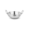 Prabha Stainless Steel Hammered Finish Heavy Gauge Kadhai Kitchen Wok with 0.5L Capacity 145 mm