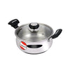 Tuffware Stainless Steel Beely Casserole with Glass Lid 3 Litre, 20 Inch 2.6mm Thick Base Briyani Pot Handi