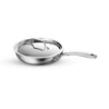 Tramontina Stainless Steel Aeion Triply 26cm Fry Pan with SS 304 Lid Healthy Non Toxic