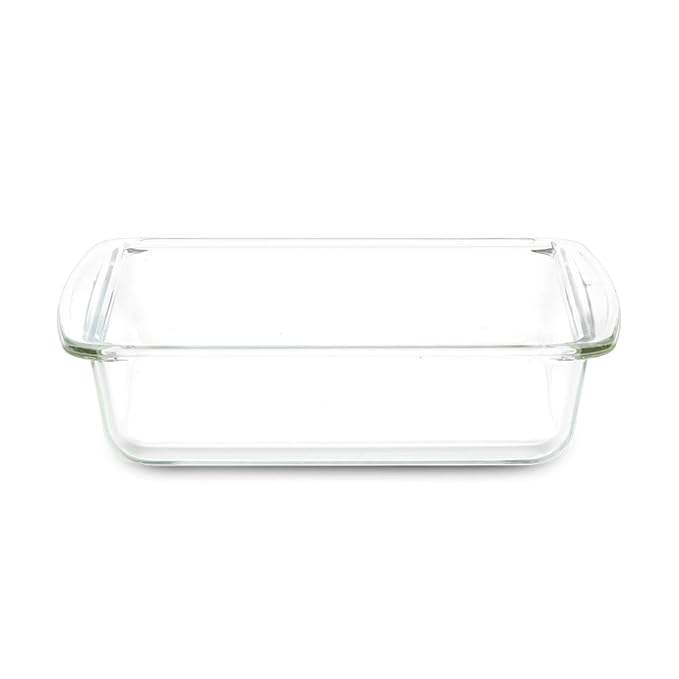 Borosil Glass Square Dish 2.0 L With Handle | Easy Grip | 2.3 Liter