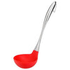 P-Plus International Silicone Spatula Versatile Tools Baking and Mixing Steel Laddle Red